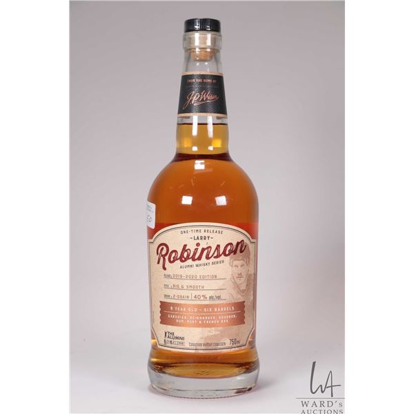 J.P. Wiser/ One Time Release Larry Robinson/ 6 Year Old/ Six Barrels/ Canadian Whisky/ Release 2019-