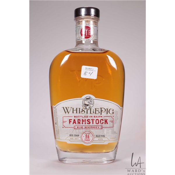 Whistlepig/ Farmstock/ Rye Whiskey/ 750ml/ 43% ABV