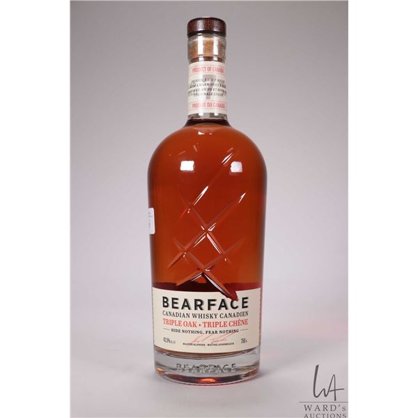 Bearface/ Triple Oak/ Canadian Whisky/ 750ml/ 42.5% ABV