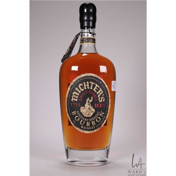Mitcher's/ 10 Year Old/ Single Barrel/ Kentucky Straight Bourbon Whiskey/ Barrel No.20D704/ 750ml/ 4