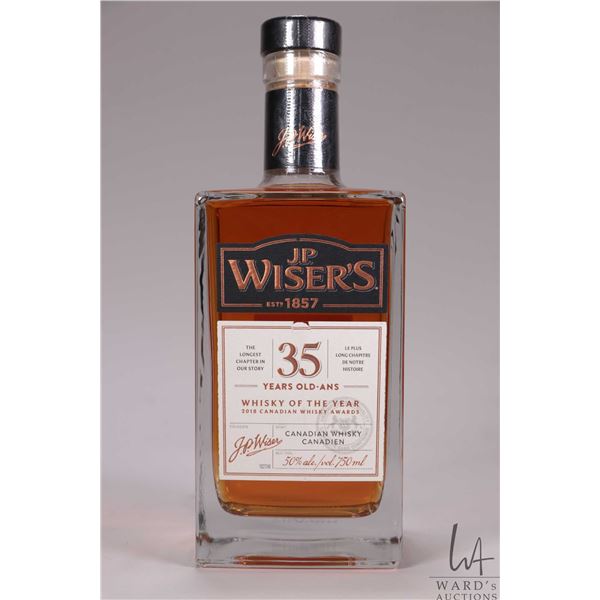 J.P. Wiser/ 35 Year Old/ Canadian Whisky/ 2018 Whisky of the Year/ 750ml/ 50% ABV