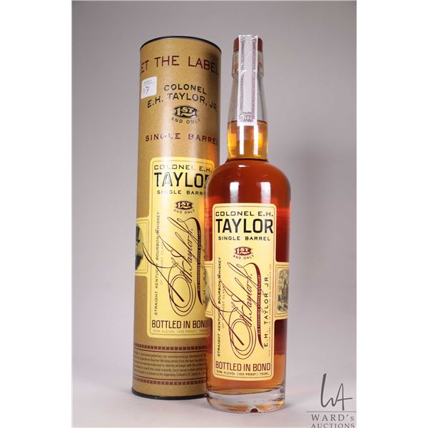 Colonel E.H. Taylor/ Single Barrel/ Straight Kentucky Bourbon Whiskey/ 750ml/ 50% ABV