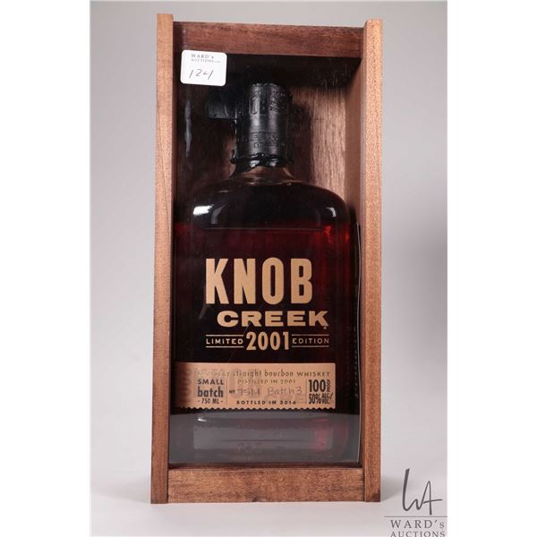 Knob Creek/ Limited 2001/ Small Batch/ Kentucky Straight Bourbon Whiskey/ No. 7514/ Batch 3/ 750ml/ 