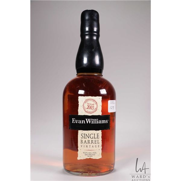 Evan Williams/ 2003 / Single Barrel/ Kentucky Straight Bourbon Whiskey/ 750ml/ 43.3% ABV