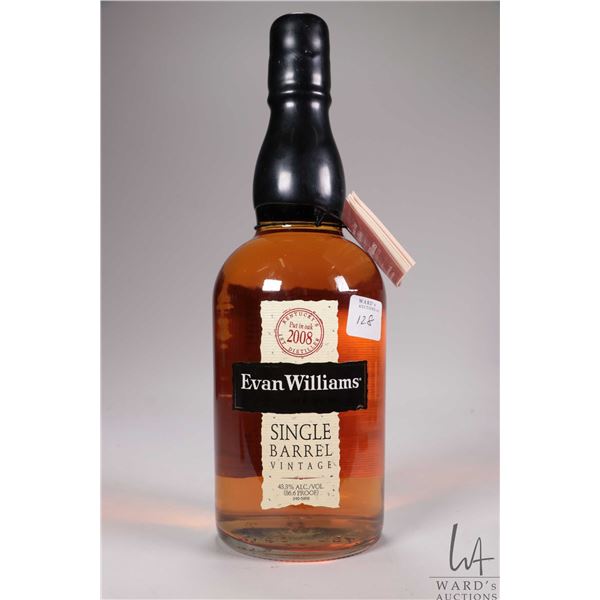 Evan Williams/ 2008 / Single Barrel/ Kentucky Straight Bourbon Whiskey/ 750ml/ 43.3% ABV