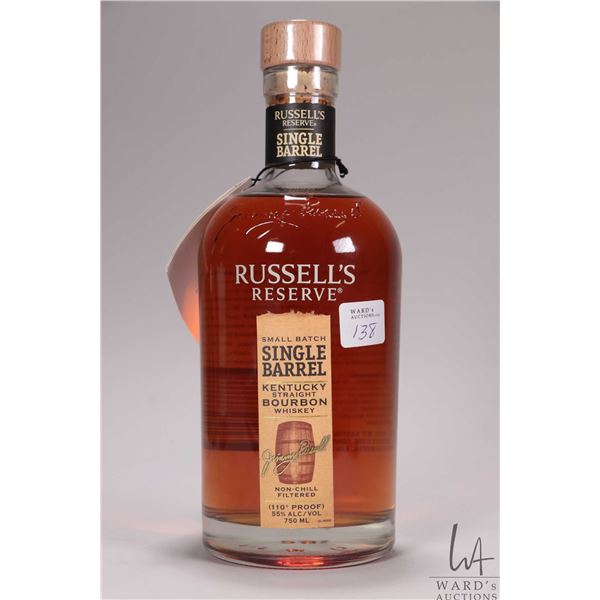 Russell's Reserve/ Small Batch Single Barrel/ Kentucky Straight Bourbon Whiskey/ 750ml/ 55% ABV