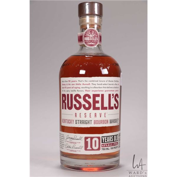 Russell's Reserve/ 10 Year Old/ Kentucky Straight Bourbon Whiskey/ 750ml/ 45% ABV