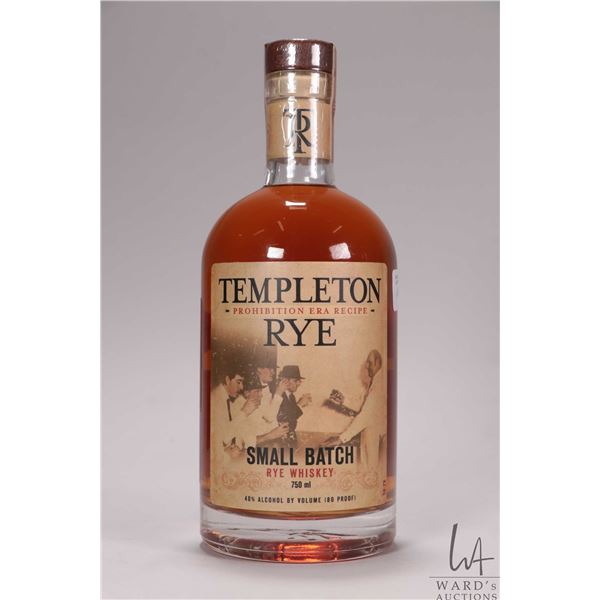 Templeton Rye/ Small Batch Rye Whiskey/ 750ml/ 40% ABV