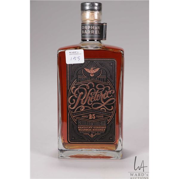 Rhetoric/ 25 Year old/ Kentucky Straight Bourbon Whiskey/ 750ml/ 45.1% ABV