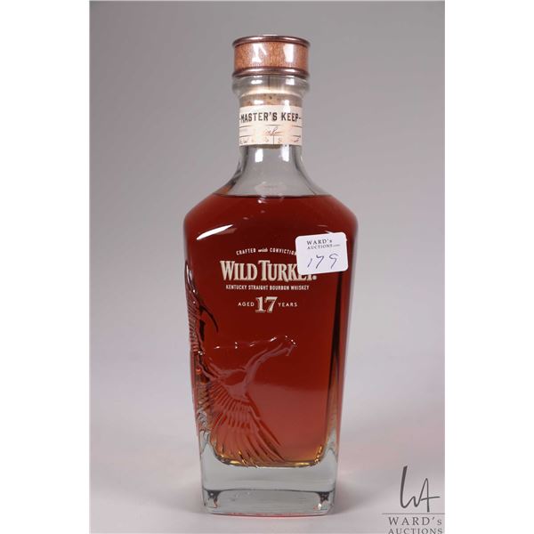 Wild Turkey/ 17 Year Old/ Masters Keep/ Kentucky Straight Bourbon Whiskey/ Bottle No. 15798/ 750ml/ 