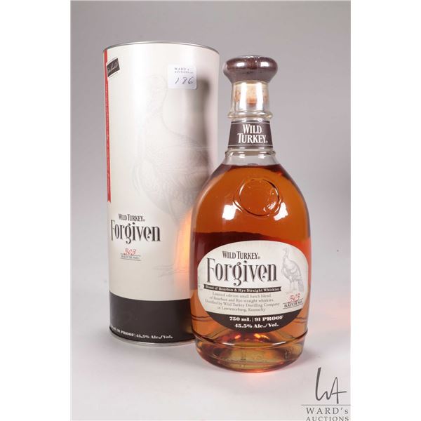 Wild Turkey/ Forgiven/ Blend of Bourbon & Rye Straight Whiskey/ Batch No. 303/ 750ml/ 45.5% ABV