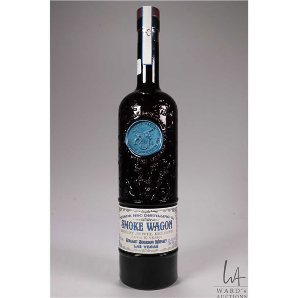 Nevada H&C Distilling Co./ Smoke Wagon/ Desert Jewel Reserve/ 10 Year Old/ Straight Bourbon Whiskey/