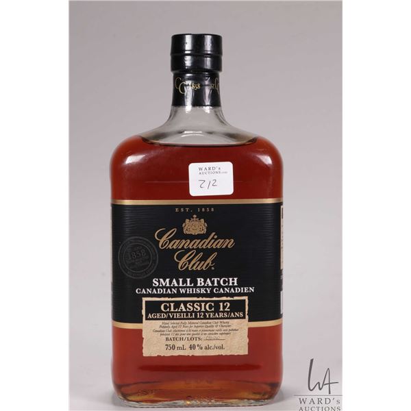 Canadian Club/ Small Batch/ 12 Year/ Canadian Whiskey/ 750ml/ 40% ABV