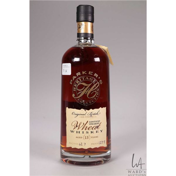 Parker's Heritage/ Original Bask/ 13 Year/ Straight Kentucky Wheat Whiskey/ Cask Strength/ 750ml/ 63