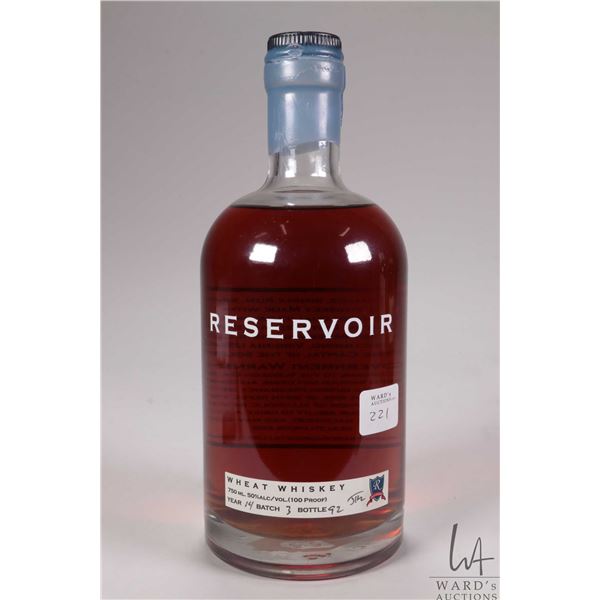 Reservoir/ Wheat Whiskey/ Year 14/ Batch 3/ Bottle 92/ 750m/ 50% ABV