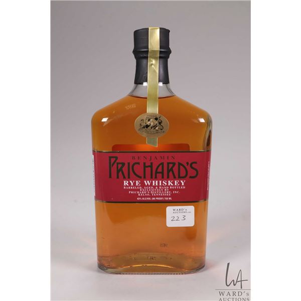 Benjamin Richard's / Rye Whiskey/ 750ml/ 43% ABV