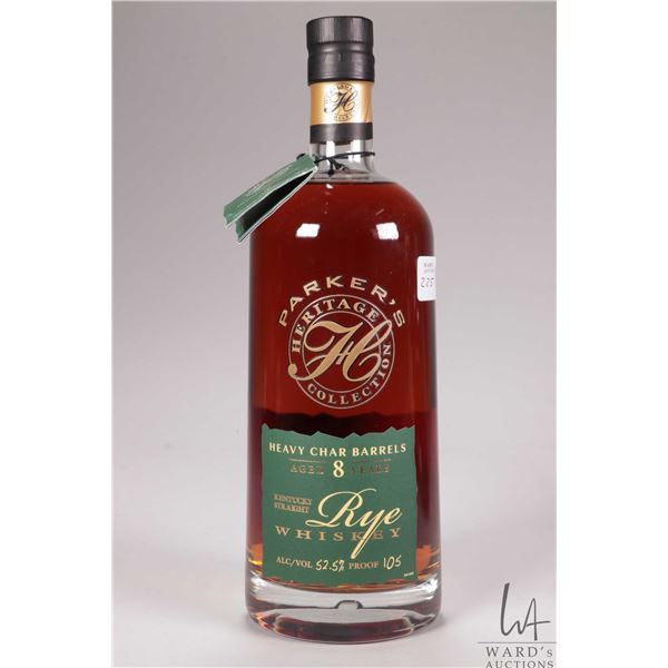 Parker's Heritage/ 8 Year Old/ Kentucky Straight Rye Whiskey/ 750ml/ 52.5% ABV