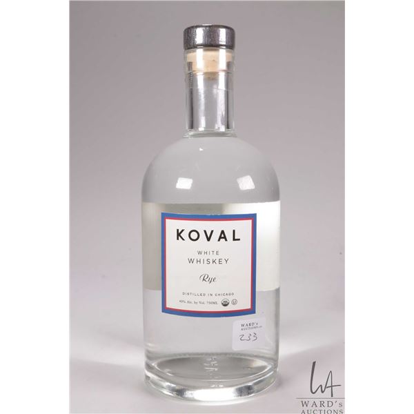 Koval/ White Rye Whiskey/ 750ml/ 40% ABV