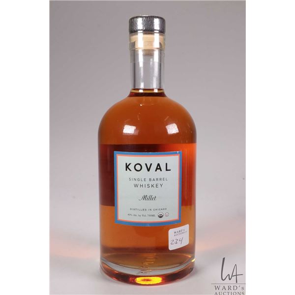 Koval/ Millet/ Single Barrel Rye Whiskey/ 750ml/ 40% ABV