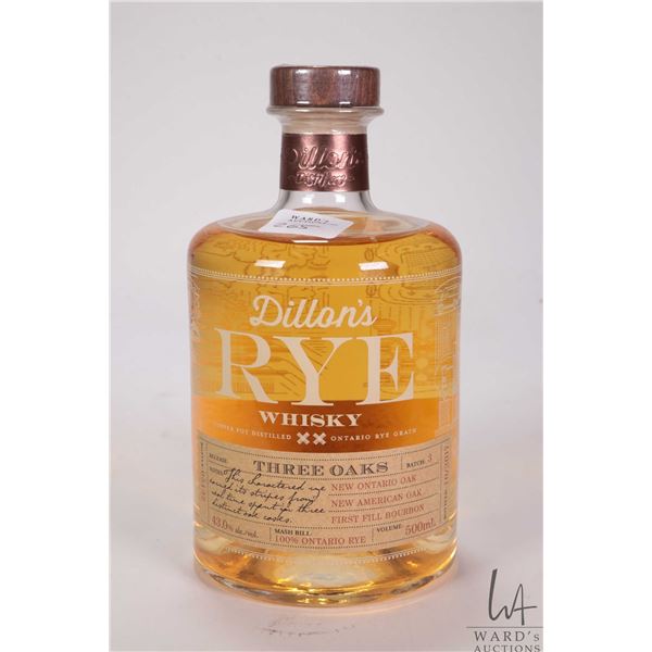 Dillon's/ Rye Whisky/ Three Oaks/ 500ml/ 43.0% ABV