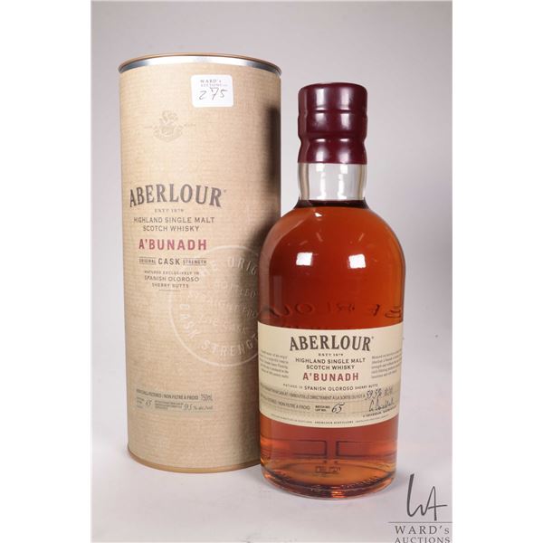 Aberlour Distillery/ A' Bunadh/ Highland Single Malt Scotch/ 750ml/ 59.5% ABV