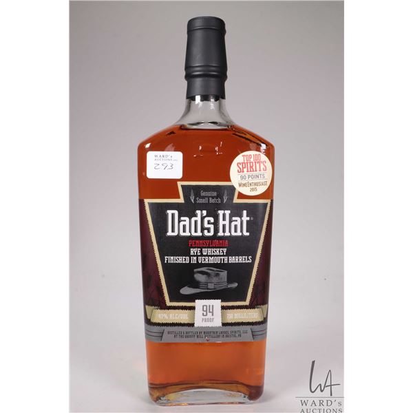 Dad's Hat/ Pennsylvania Rye Whiskey/ 750ml/ 47% ABV