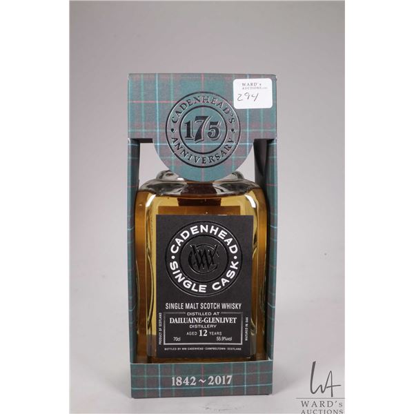 Cadenhead's 175 Anniversary/ 12 Year/ Single Cask/ Single Malt Scotch Whisky/ 700ml/ 55.9% ABV