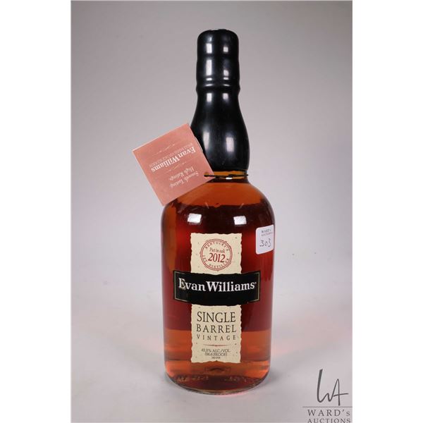 Evan Williams/ Single Barrel/ Kentucky Straight Bourbon Whiskey/ 750ml/ 43.3% ABV