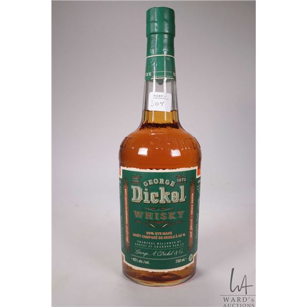 George Dickel/ 95% Rye Mash Whisky/ 750ml/ 45% ABV