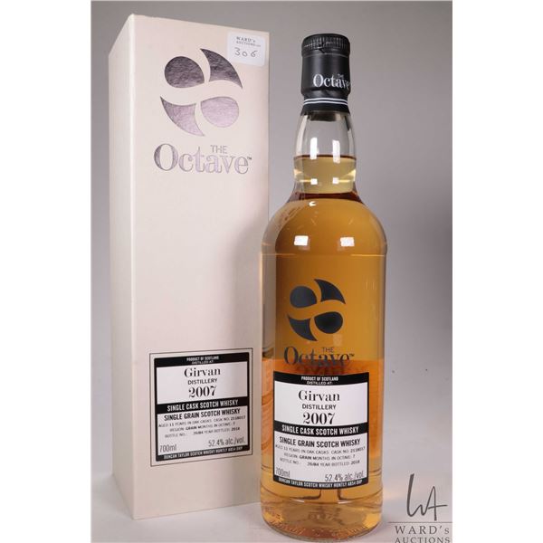 The Octave/ Girvan Distillery/ Single Grain Scotch Whisky/ 11 Year/ Cask No. 2118017/ Bottle No. 26/