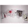 Image 1 : Selection of branded beer glasses and mugs plus two empty beer cans and a deflated football etc.