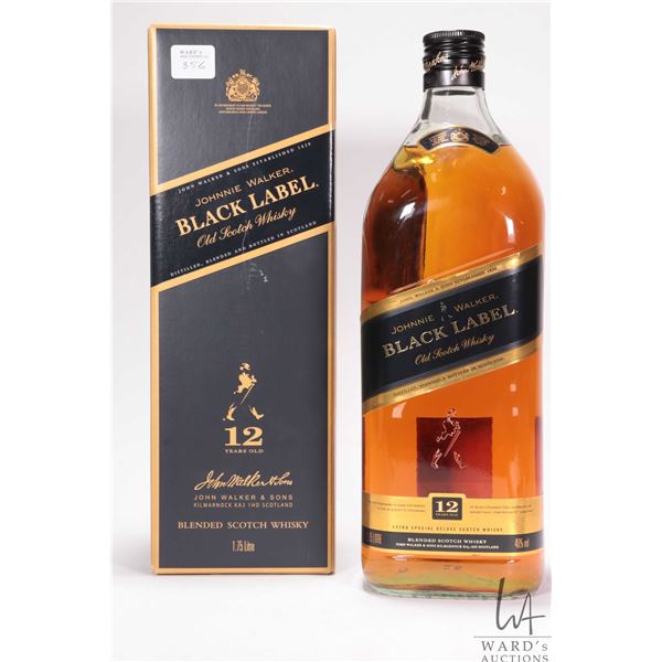 Johnnie Walker/ Black Label/ 12 Year Old/ Old Scotch Whisky/ 1.75 ltr. 40% ABV  Note: Alcohol cannot
