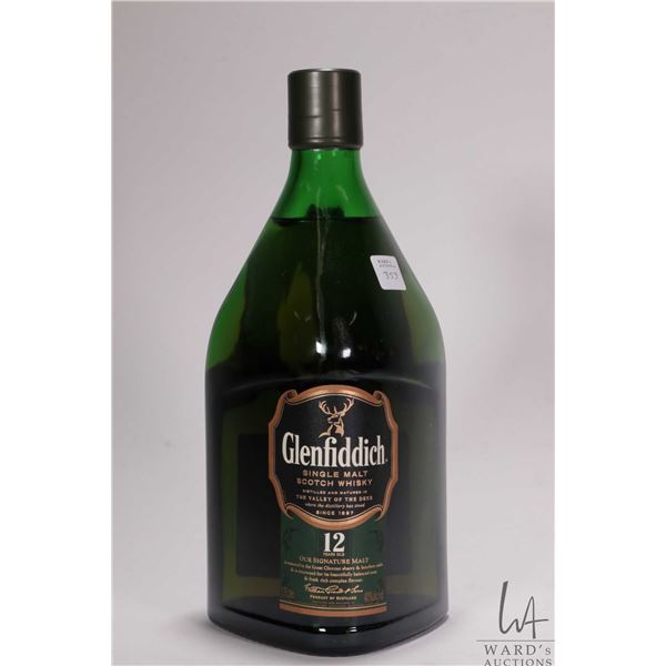 Glenfiddich/ 12 Year Old/ Single Malt Scotch Whisky/ 1.75 ltr. 40% ABV  Note: Alcohol cannot be insu