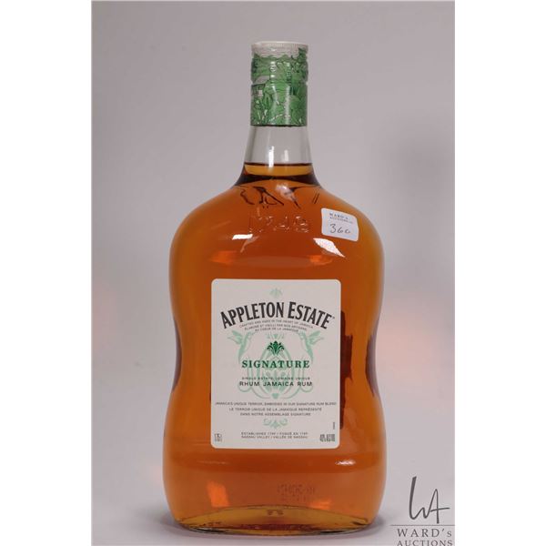 Appleton Estate/ Signature/ Jamaica Rum/ 1.75 ltr. 40% ABV  Note: Alcohol cannot be insured by any c