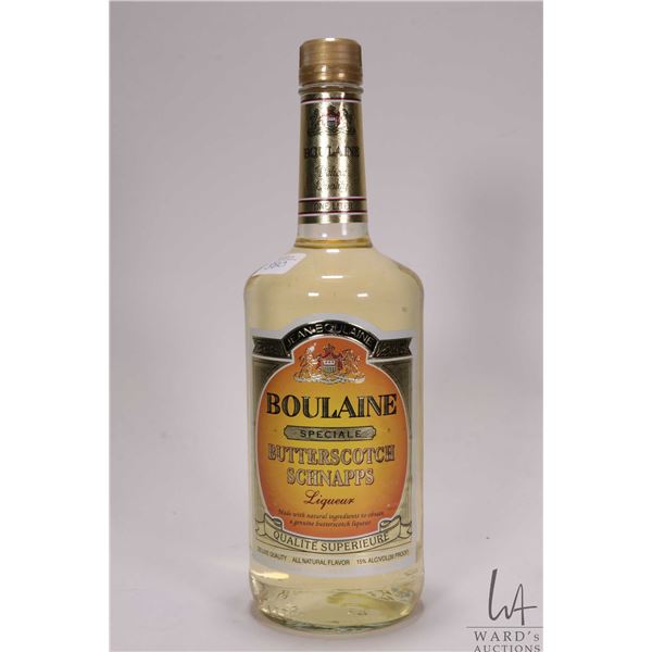 Boulaine/ Special Butterscotch Schnapps/ 1 ltr./ 15% ABV  Note: Alcohol cannot be insured by any cou
