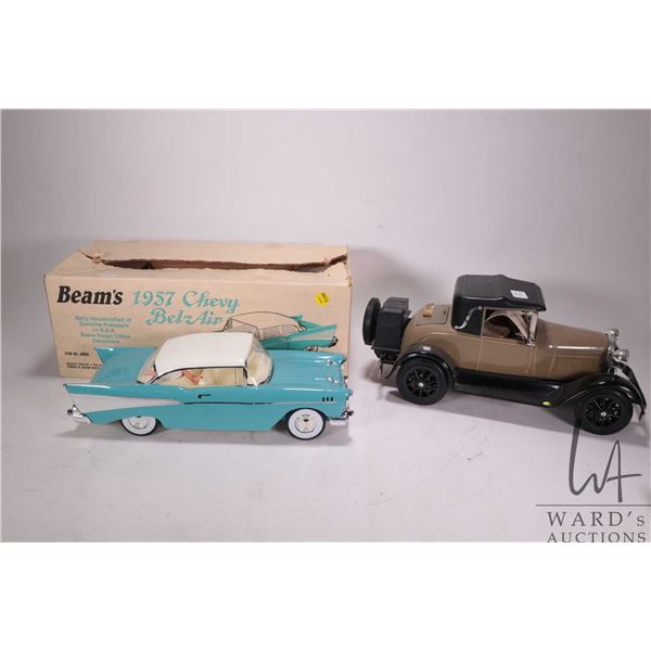 2 Bottles of Beam's Kentucky Bourbon Whiskey/ 750ml/ 40% ABV in vintage car shaped bottles including