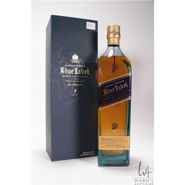 Johnnie Walker/ Blue Label/ Blended Scotch Whisky/ 1L/ 40% ABV  Note: Alcohol cannot be insured by a