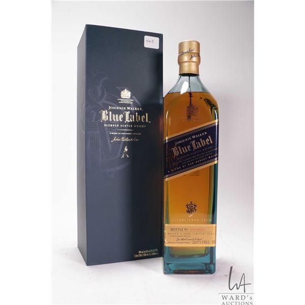 Johnnie Walker/ Blue Label/ Blended Scotch Whisky/ 1L/ 40% ABV  Note: Alcohol cannot be insured by a