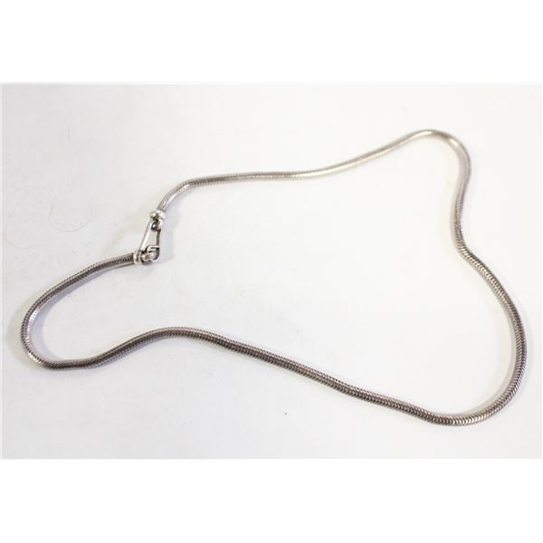 SILVER-TONE SNAKE CHAIN NECKLACE 18"
