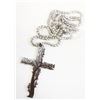 Image 1 : SILVER-TONE TREE OF LIFE CROSS & 24" CHAIN.