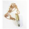 Image 1 : BULLET CASING CRYSTAL PENDANT NECKLACE 22"