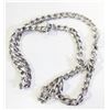 Image 1 : CUBAN LINK 22" SILVER-TONE NECKLACE LOBSTER CLASP