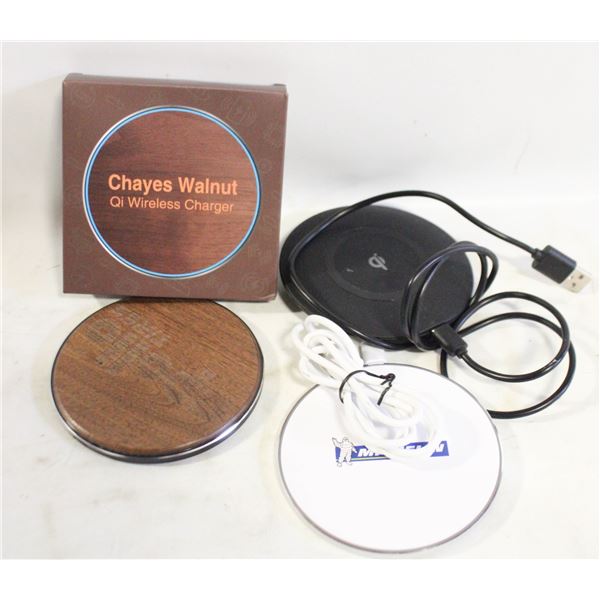 3 BRANDED WIRELESS CHARGER DOCK STATIONS