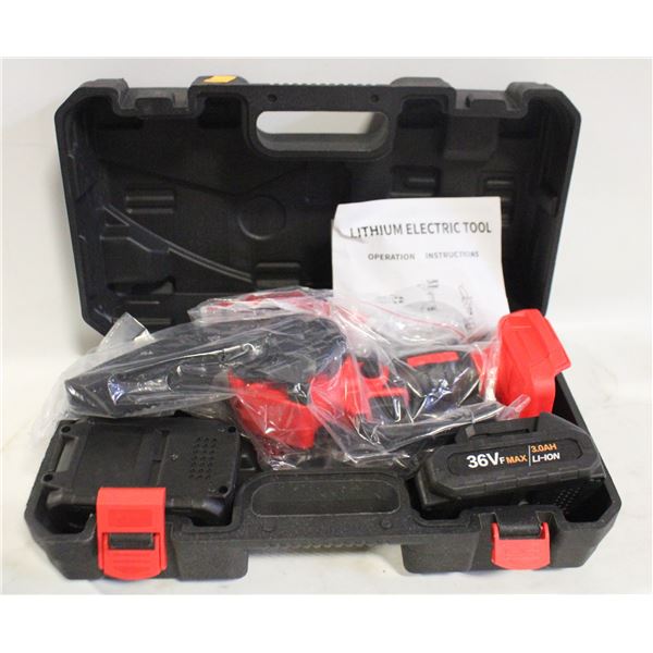 NEW IN BOX CORDLESS MINI CHAINSAW WITH FAST 2