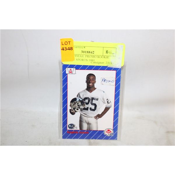 RAGHIB ISMAIL PROMO ROOKIE CARD AW SPORTS 1991
