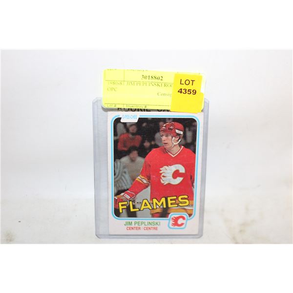 1980-81 JIM PEPLINSKI ROOKIE CARD OPC