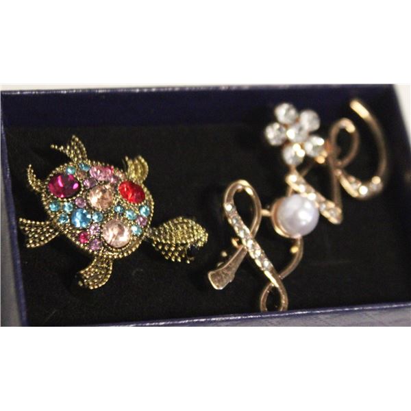 NEW 2PCS BROOCH SET