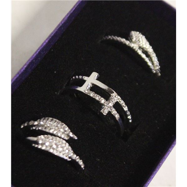 NEW 3PCS/SET RING SET SZ8