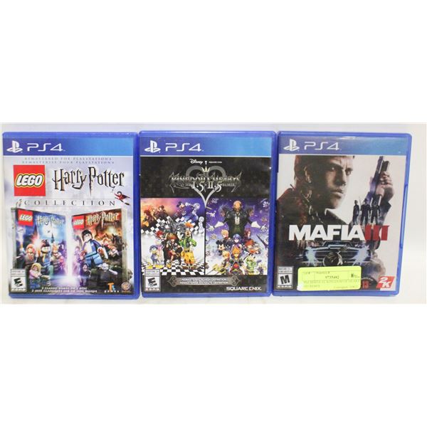 PS4 MAFIA III, KINGDOM OF HEARTS HD REMIX