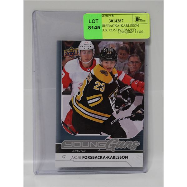 JAKOB FORSBACKA-KARLSSON UPPER DECK #235 OVERSIZED